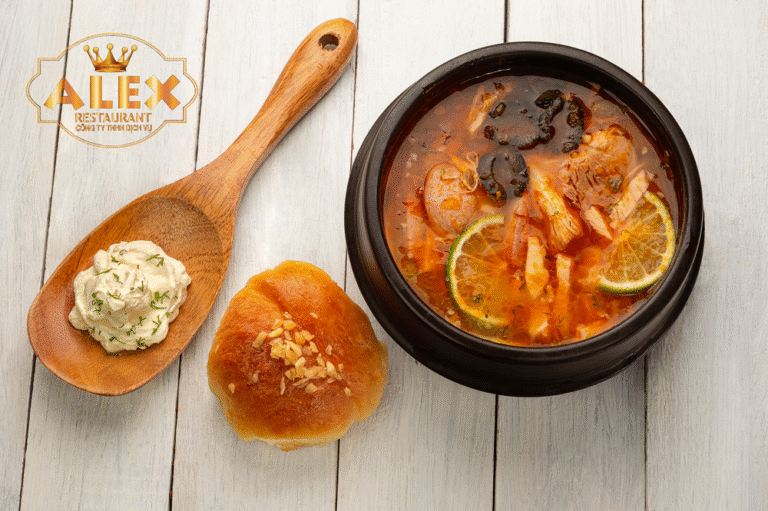 Solanka with Garlic Bread